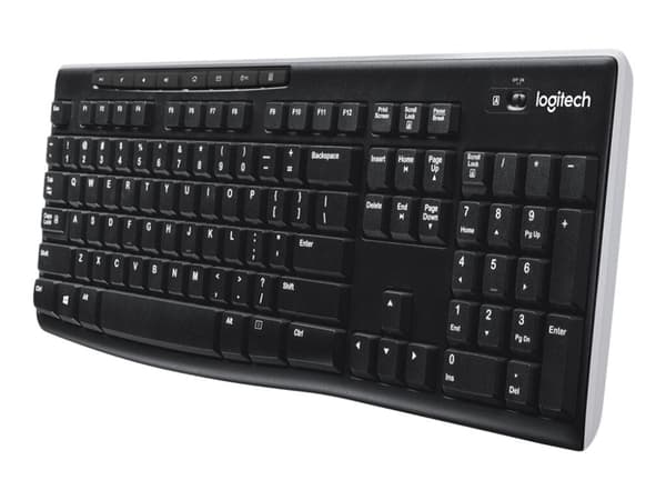Logitech Wireless Keyboard K270 tastatur RF kabel-fri AZERTY Fransk Sort