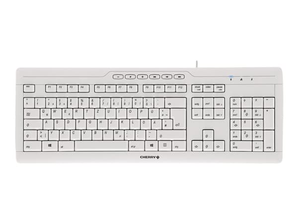 CHERRY STREAM 3.0 - Tastatur - USB - Italiensk - tastsvitsj: CHERRY SX - lysegrå
