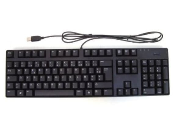 DELL M379H, Full-size (100%), Kabel, USB, AZERTY, Svart