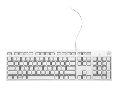 DELL KB216, Täysikokoinen (100 %), Langallinen, USB, QWERTY, Valkoinen Valkoinen
