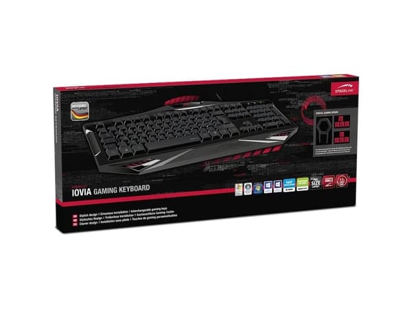 SPEEDLINK IOVIA, Full-size (100%), Kabel, USB, Svart