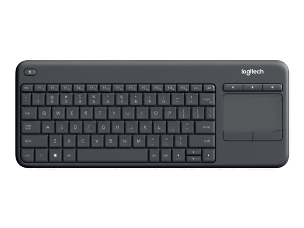 Logitech K400 Plus Tv tangentbord RF Trådlös QWERTY Nordic Svart Svart