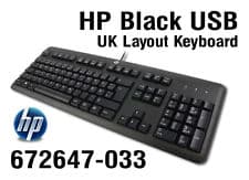 HP - Tangentbord - USB Svart