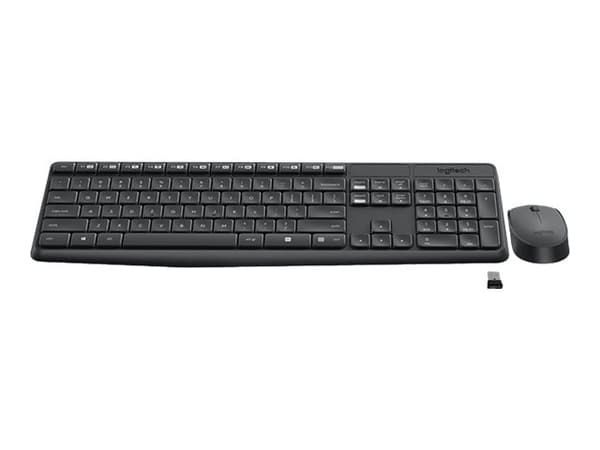 Logitech MK235 tastatur Mus inkludert USB QWERTY US International Grå