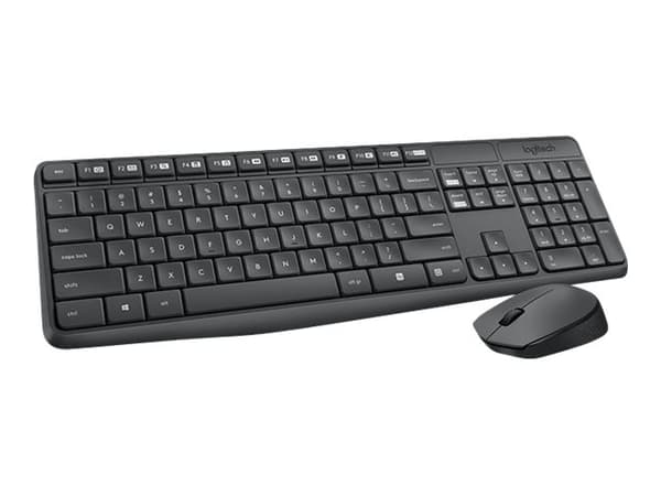 Logitech MK235 tastatur Mus inkludert USB QWERTY US International Grå
