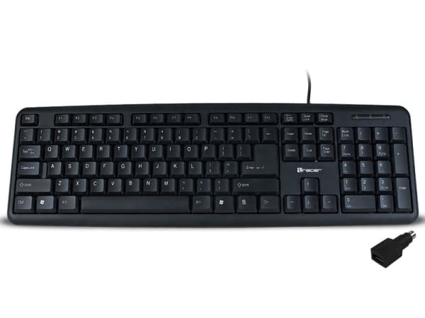 Tracer Maverick, Täysikokoinen (100 %), USB + PS/2, Kalvokytkin, Musta