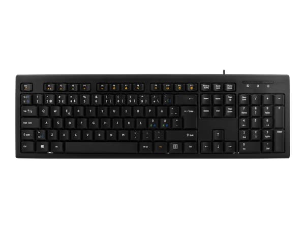 DELTACO TB-626 - Tangentbord - USB - Nordisk - svart