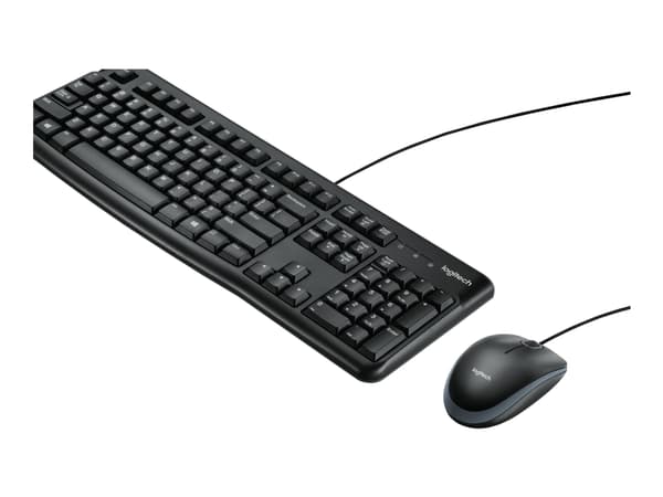Logitech Desktop MK120 - Tastatur- og mussett - USB - Fransk Sort