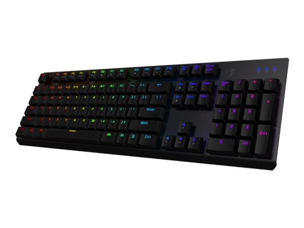 Tesoro Gram Spectrum G11SFL - Tangentbord - bakgrundsbelyst - USB - tangentbrytare: TESORO AGILE Blue - svart