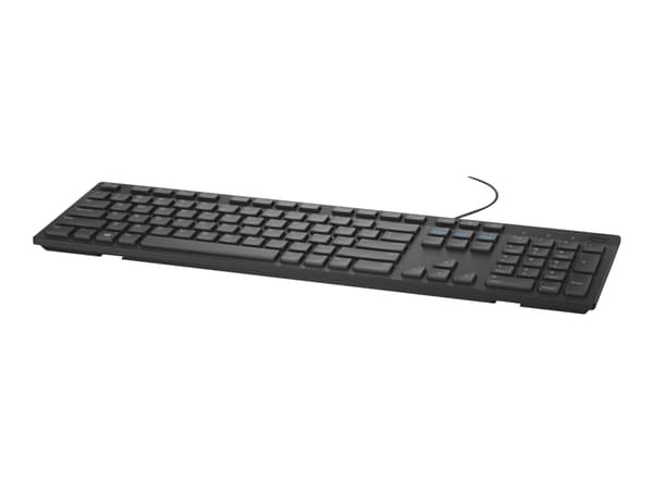 DELL KB216, Standard, Kabel, USB, QWERTY, Sort, UK Layout