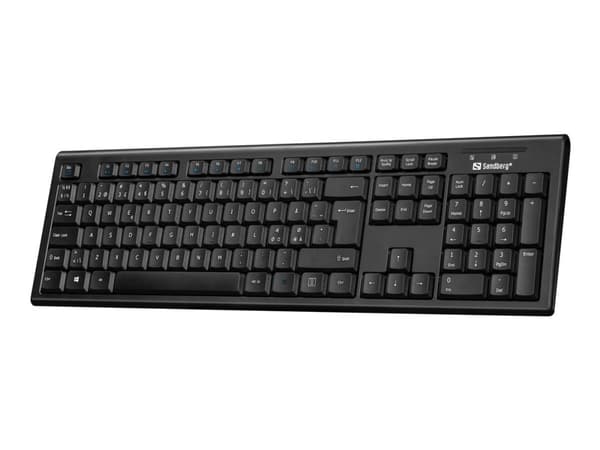 Sandberg USB Wired Office Keyboard Nord tastatur QWERTY Nordisk Sort