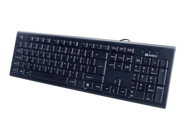 Sandberg USB Wired Office Keyboard Nord tastatur QWERTY Nordisk Sort
