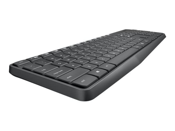 Logitech MK235 tangentbord Mus inkluderad USB AZERTY Belgiskt Grå