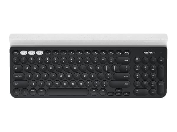 Logitech K780 Multi-Device - Tastatur - trådløs - Bluetooth - US International Grå, Hvit