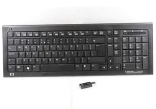 HP 579710-031, Full-size (100%), Trådlös, RF Trådlös, QWERTY, Svart Svart