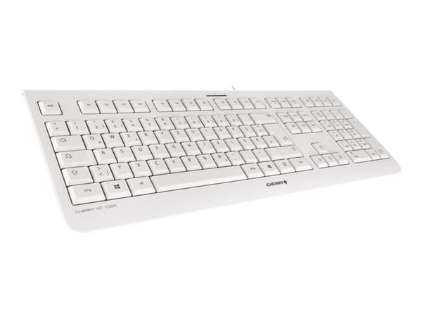 CHERRY KC 1000 näppäimistö USB QWERTY Pohjoismainen Harmaa Harmaa