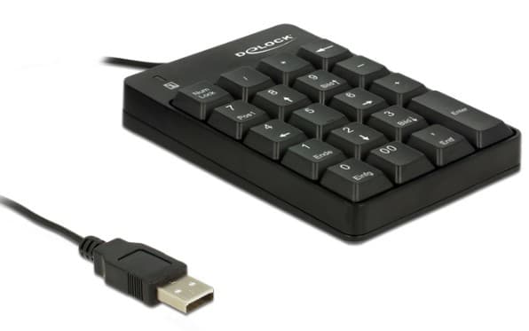 DeLOCK - Näppäimistö - USB - musta - vähittäismyyntipakkaus