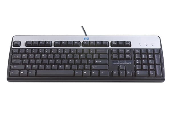 HP 701429-031 tastatur USB QWERTY Engelsk Sort, Sølv Sort, Sølv