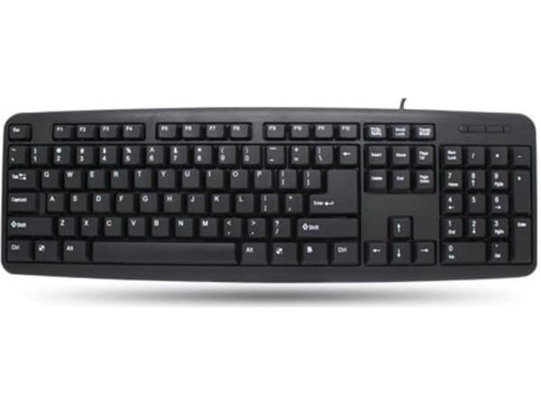 Techly IDATA 955-UBK-AM, Fullstor (100 %), Kabel, USB, Svart