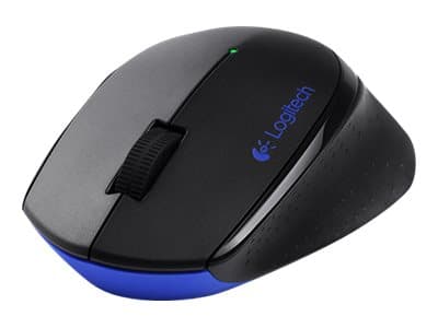 Logitech Wireless Combo MK345 - Sats med tangentbord och mus - trådlös - 2.4 GHz - USA, internationellt - svart, blå