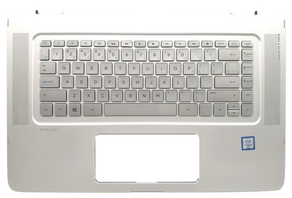 HP 841266-051, Underhölje + tangentbord, Fransk, Tangentbord med bakgrundsbelysning, HP, Spectre x360 15-ap