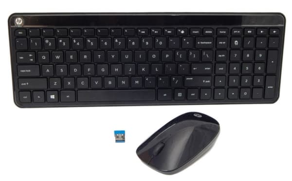 HP 801523-211 tastatur Mus inkludert RF kabel-fri Ungarsk Sort