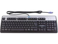 HP 355631-105, Full størrelse (100 og), Koblet med ledninger (ikke trådløs), USB, QWERTY, Sort, Sølv