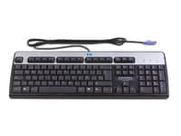 HP 355631-105, Full størrelse (100 og), Koblet med ledninger (ikke trådløs), USB, QWERTY, Sort, Sølv
