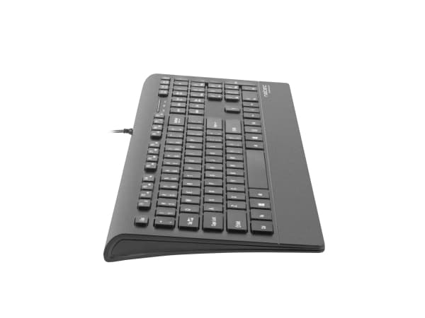 NATEC BARRACUDA, Fullstor (100 %), Kabel, USB, Membrantangentbrytare, QWERTY, Svart Svart