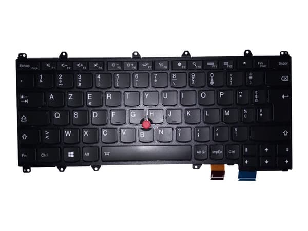Sunrex - Erstatningstastatur for bærbar PC - med Trackpoint - bakbelysning - AZERTY - Fransk - for ThinkPad Yoga 260 20FD, 20FE