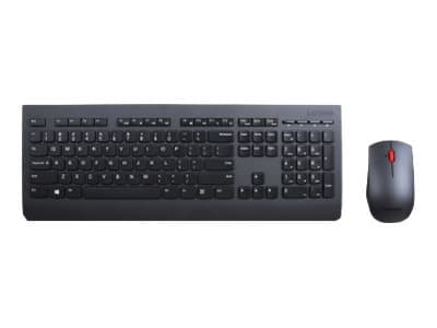 Lenovo Professional Combo - Sats med tangentbord och mus - trådlös - 2.4 GHz - norsk Svart