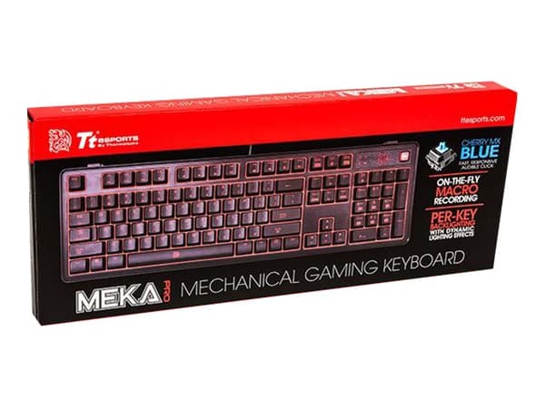 Tt eSPORTS MEKA PRO - Tangentbord - bakgrundsbelyst - USB - tysk - tangentbrytare: CHERRY MX Blue