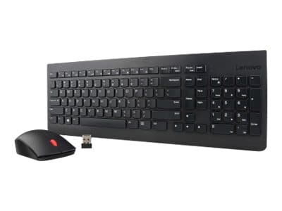 Lenovo Essential Wireless Combo - Tastatur- og mussett - trådløs - 2.4 GHz - Svensk/finsk Sort