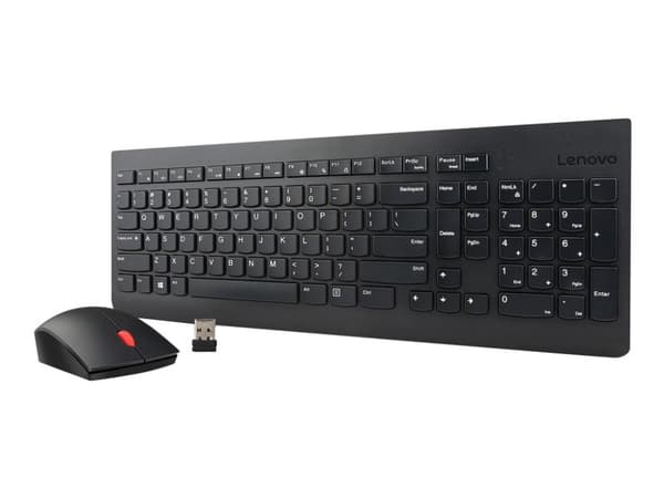 Lenovo 4X30M39472, Täysikokoinen (100 %), Langaton, Langaton RF, Mekaaninen, Musta, Sisältää hiiren