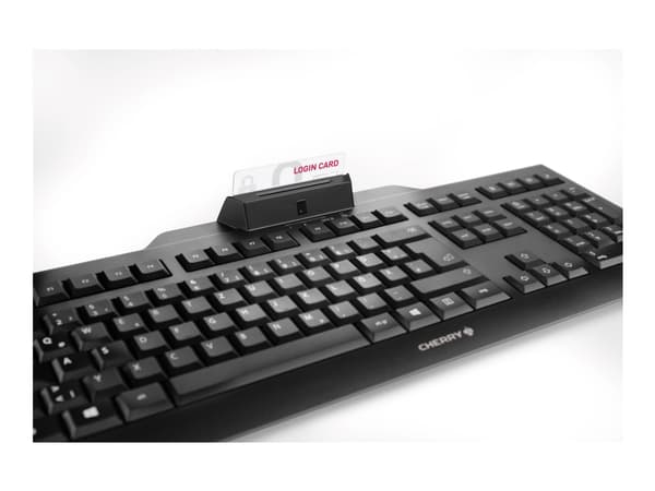 CHERRY KC 1000 SC tangentbord USB AZERTY Belgiskt Svart