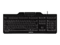 Miniatyrbild 1 av 5: CHERRY KC 1000 SC tangentbord USB AZERTY Belgiskt Svart