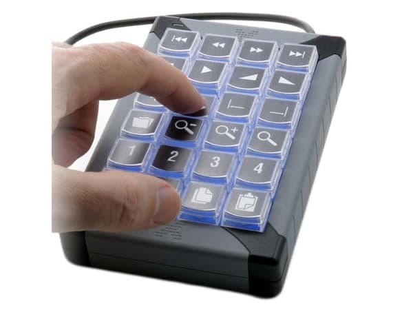 P.I. Engineering X-keys XK-24 Programmable - Tangentbord - bakgrundsbelyst - USB