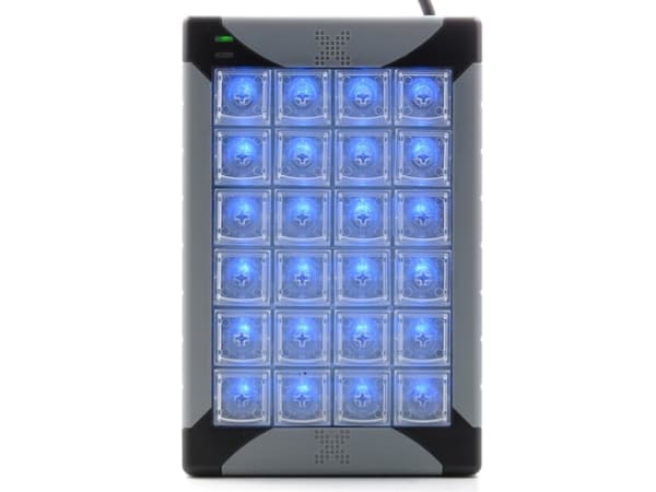 P.I. Engineering X-keys XK-24 Programmable - Tangentbord - bakgrundsbelyst - USB