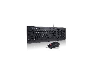 Lenovo 4X30L79922, Täysikokoinen (100 %), Langallinen, USB, QWERTY, Musta, Sisältää hiiren