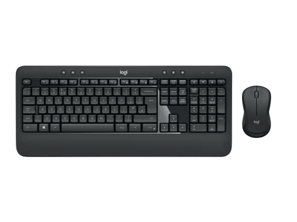Logitech Advanced MK540 tastatur Mus inkludert USB QWERTY Nordisk Sort, Hvit Sort, Hvit