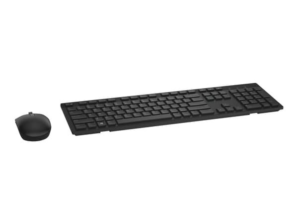 DELL KM636, Täysikokoinen (100 %), Langaton RF, QWERTY, Musta, Sisältää hiiren