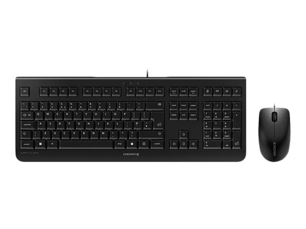 CHERRY DC 2000 tastatur Mus inkludert USB QWERTY UK Engelsk Sort Sort