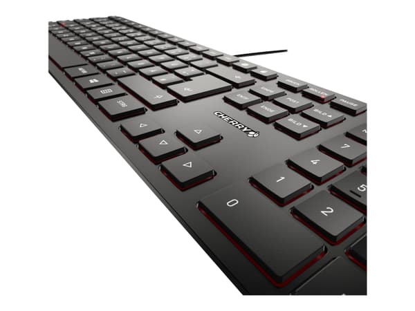 CHERRY KC 6000 Slim tangentbord USB Engelska (USA) Svart