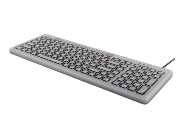 DELTACO TB-508 - Tangentbord - bakgrundsbelyst - USB - Nordisk - grå, svart