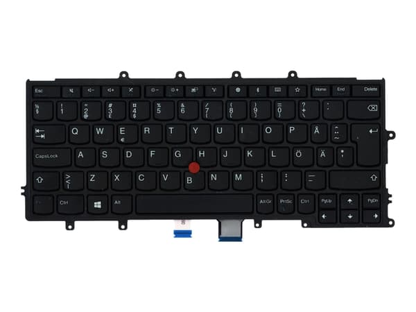 Chicony - Ersättningstangentbord för bärbar dator - med Trackpoint - QWERTY - finska - FRU - för ThinkPad A275 20KC, 20KD; X270 20HM, 20HN, 20K5, 20K