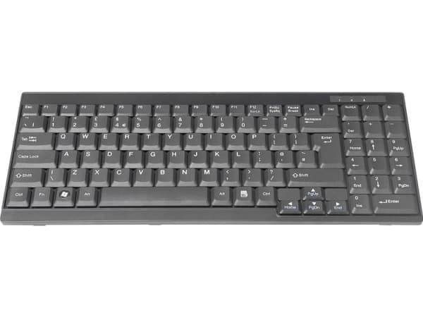 DIGITUS - For KVM - tangentbord - QWERTY - engelska - svart