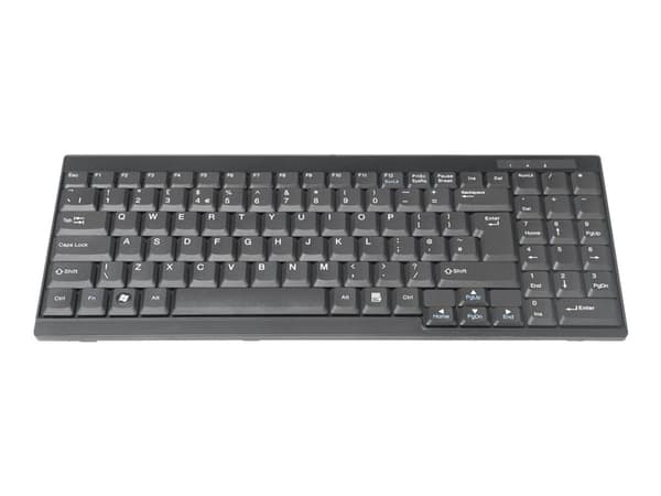 DIGITUS - For KVM - tangentbord - QWERTY - engelska - svart Svart