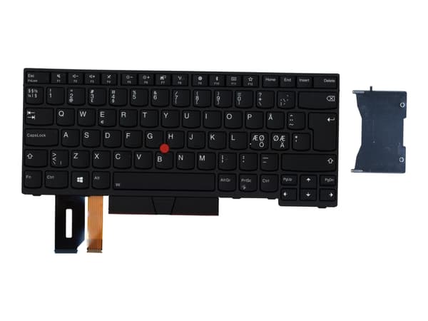 Chicony - Ersättningstangentbord för bärbar dator - med Trackpoint - bakgrundsbelyst - QWERTY - Nordisk - FRU - för ThinkPad E480; E490; L380; L390;