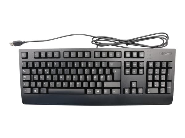 Lenovo Preferred Pro II - Tangentbord - USB - QWERTY - dansk - svart - FRU