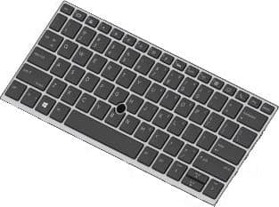 HP - Erstatningstastatur for bærbar PC - med pekepinne - bakbelysning - Europa - for EliteBook 735 G5 Notebook, 735 G6 Notebook, 830 G5 Notebook, 830